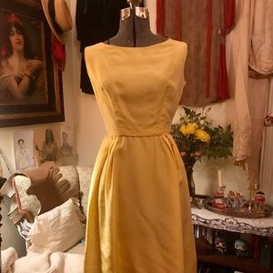 Vintage yellow dress 1950s